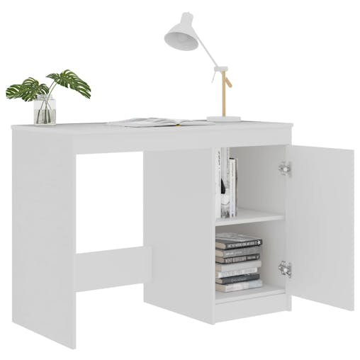 NNEVL Desk White 100x50x76 cm Chipboard
