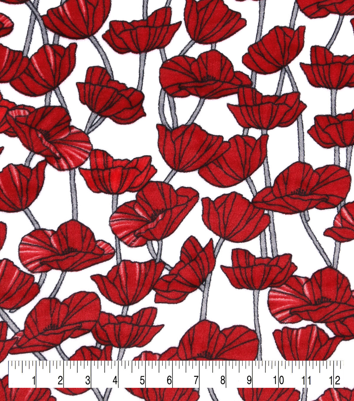 Poppies Sew Lush Fleece Fabric