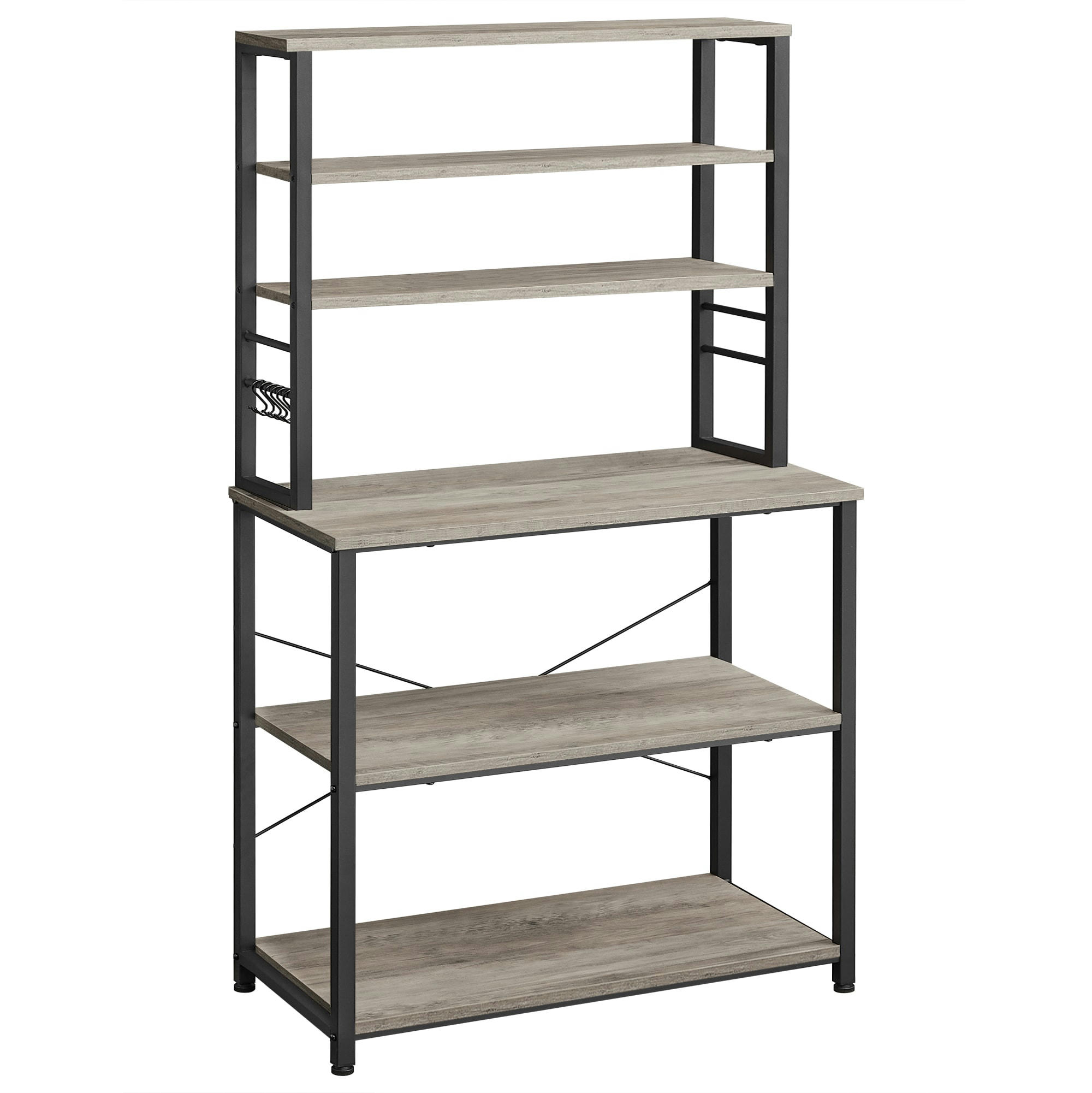 - Étagère de cuisine style industriel effet bois grège