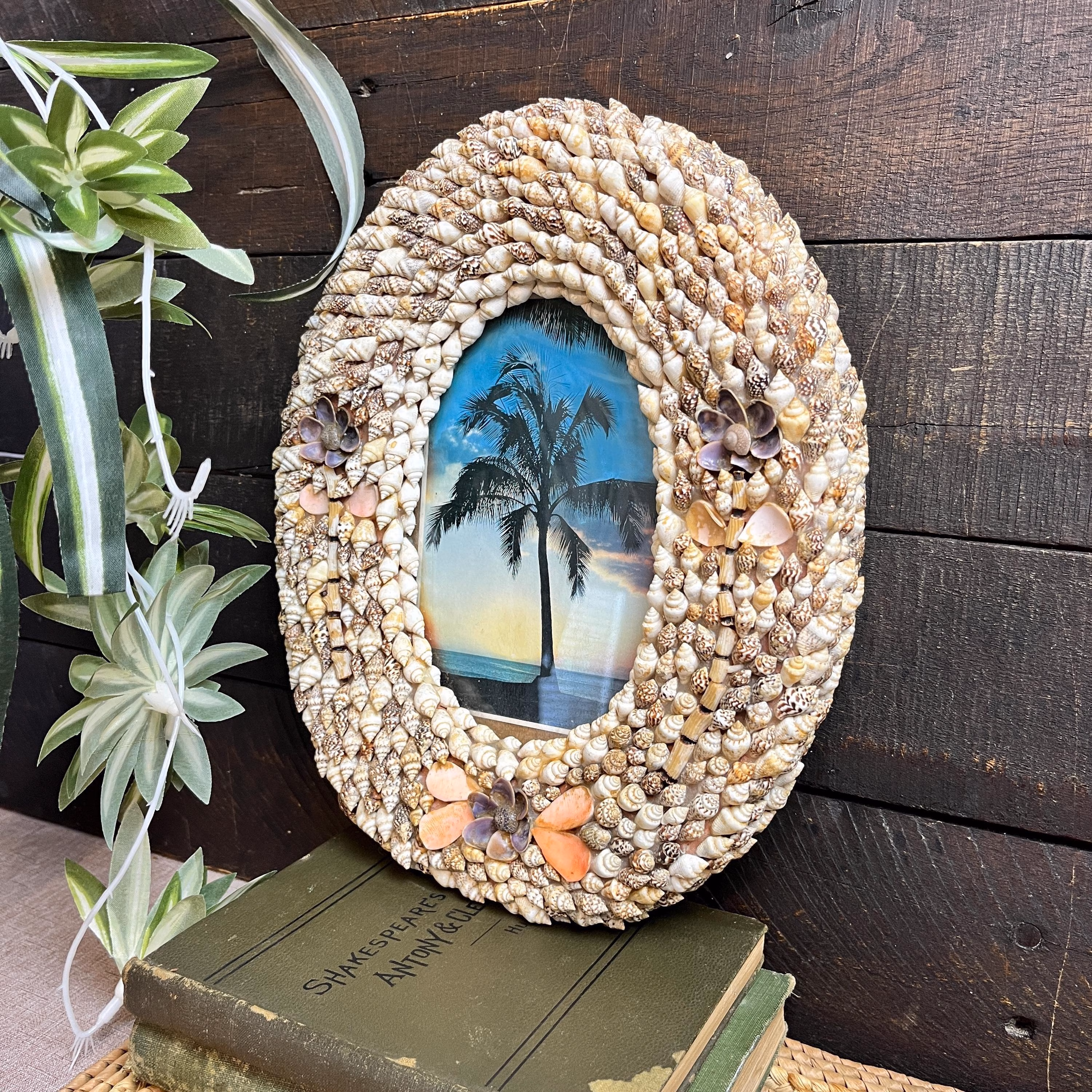 Vintage Seashell Oval Picture Frame, 4x6 Coastal Shell Frame Philippines