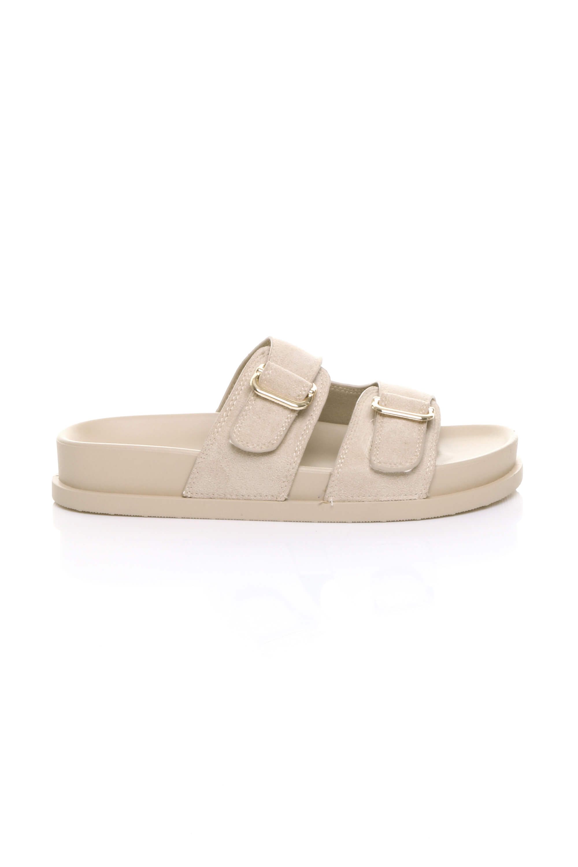 AJVANI Flatform Double Buckle Footbed Sandals