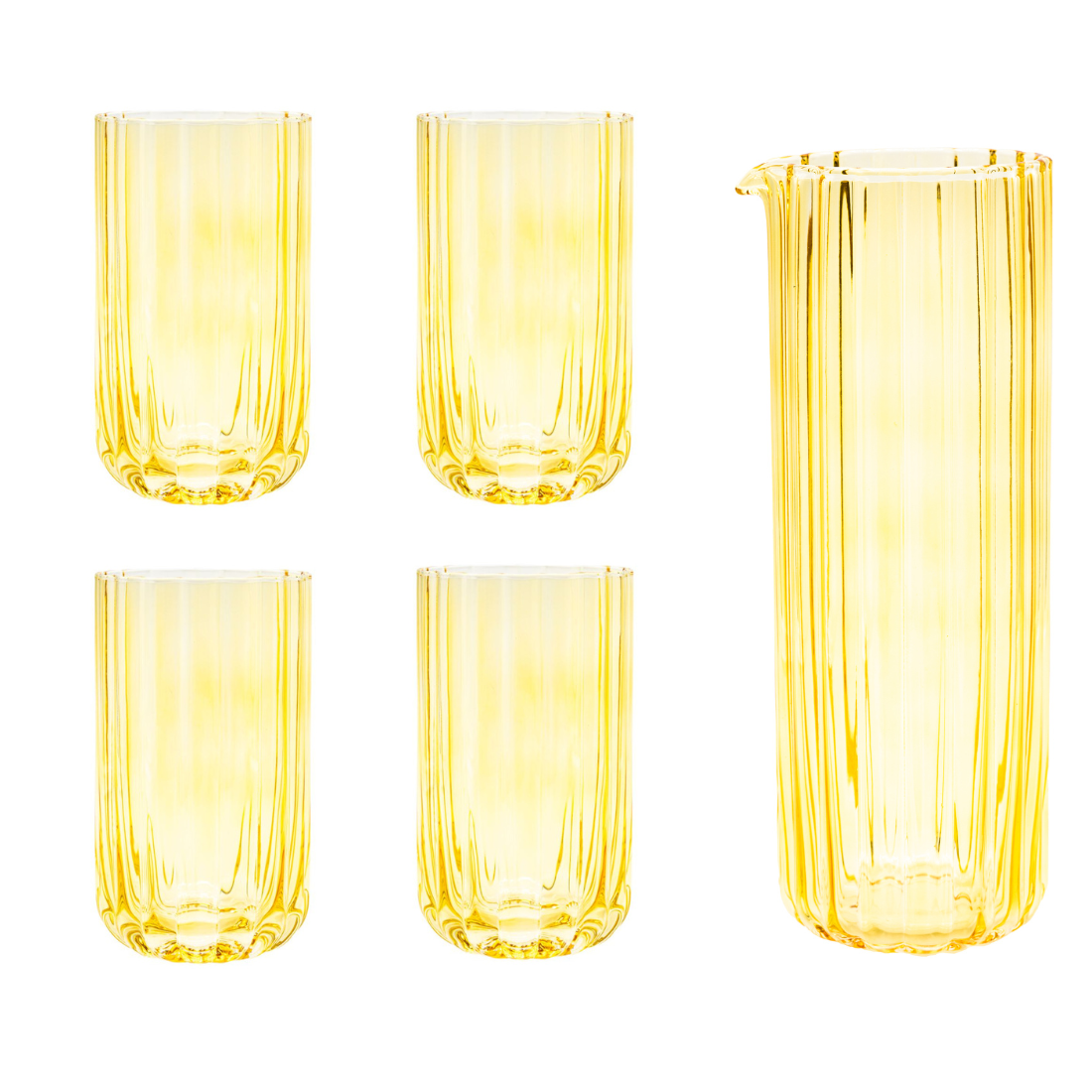 Brut Homeware | Set Gaia | Karaf   4 Longdrink | oker