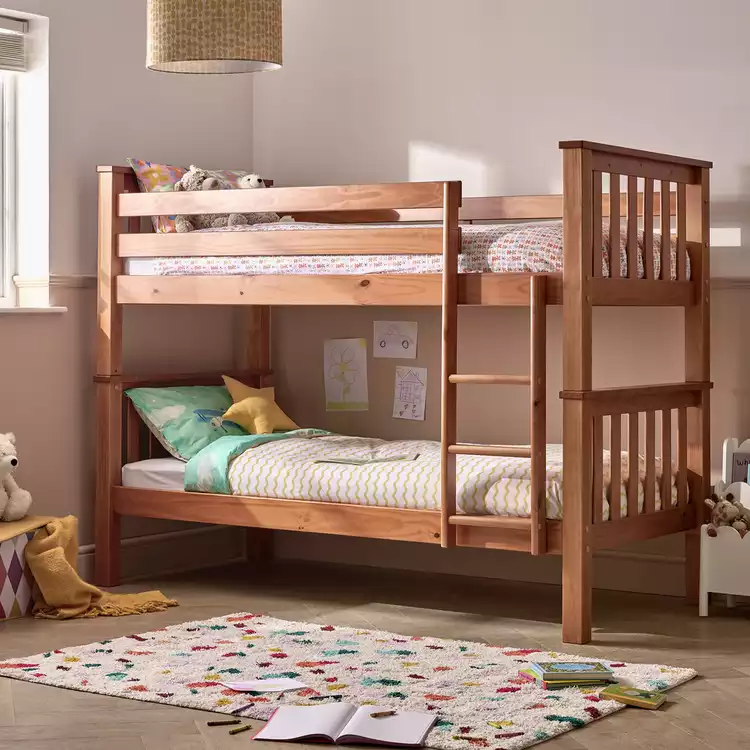 Habitat Heavy Duty Detachable Bunk and 2 Mattresses - Pine