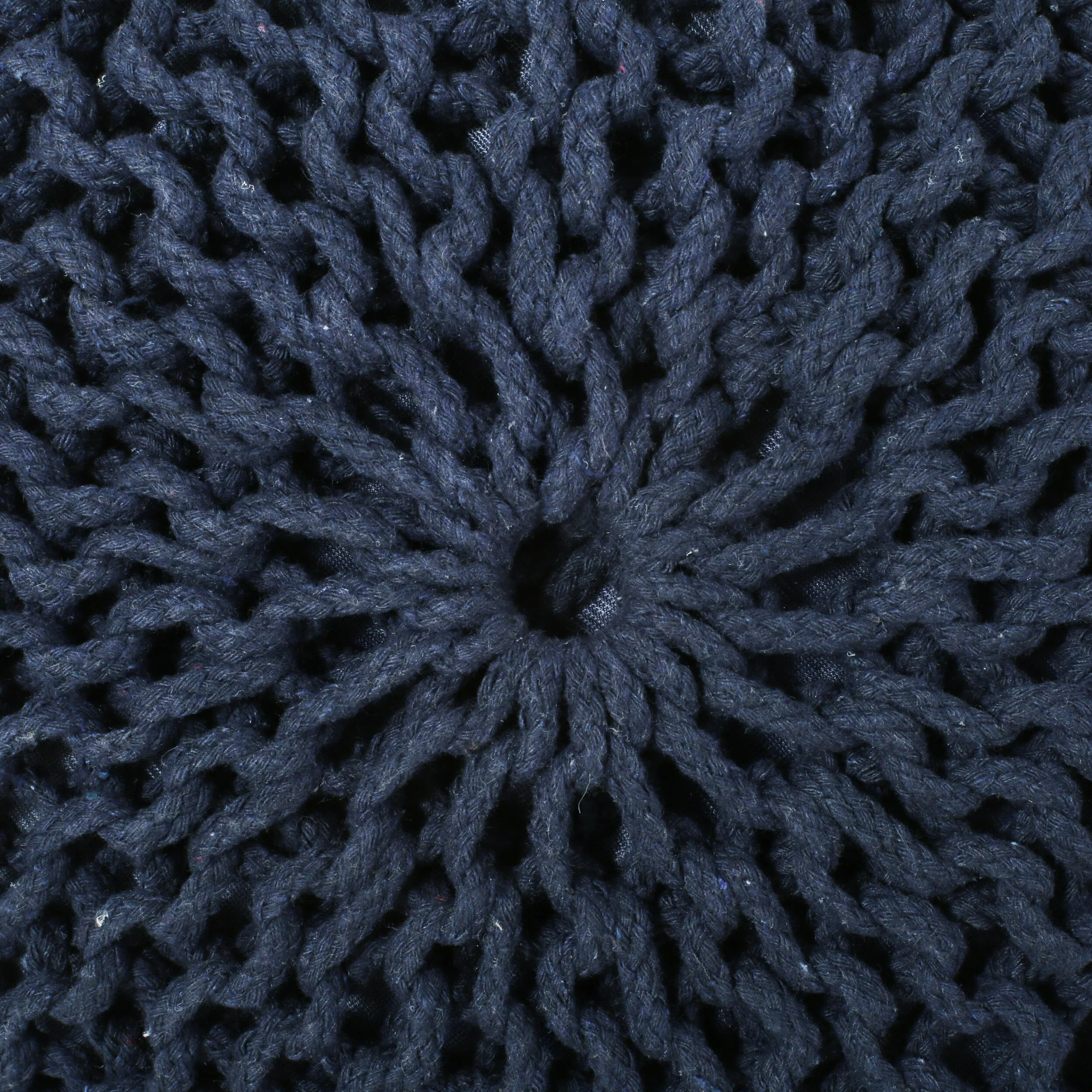 Bordeaux Knitted Cotton Round Pouf,Comfortable choice, multiple functions, classic design, and cozy corners