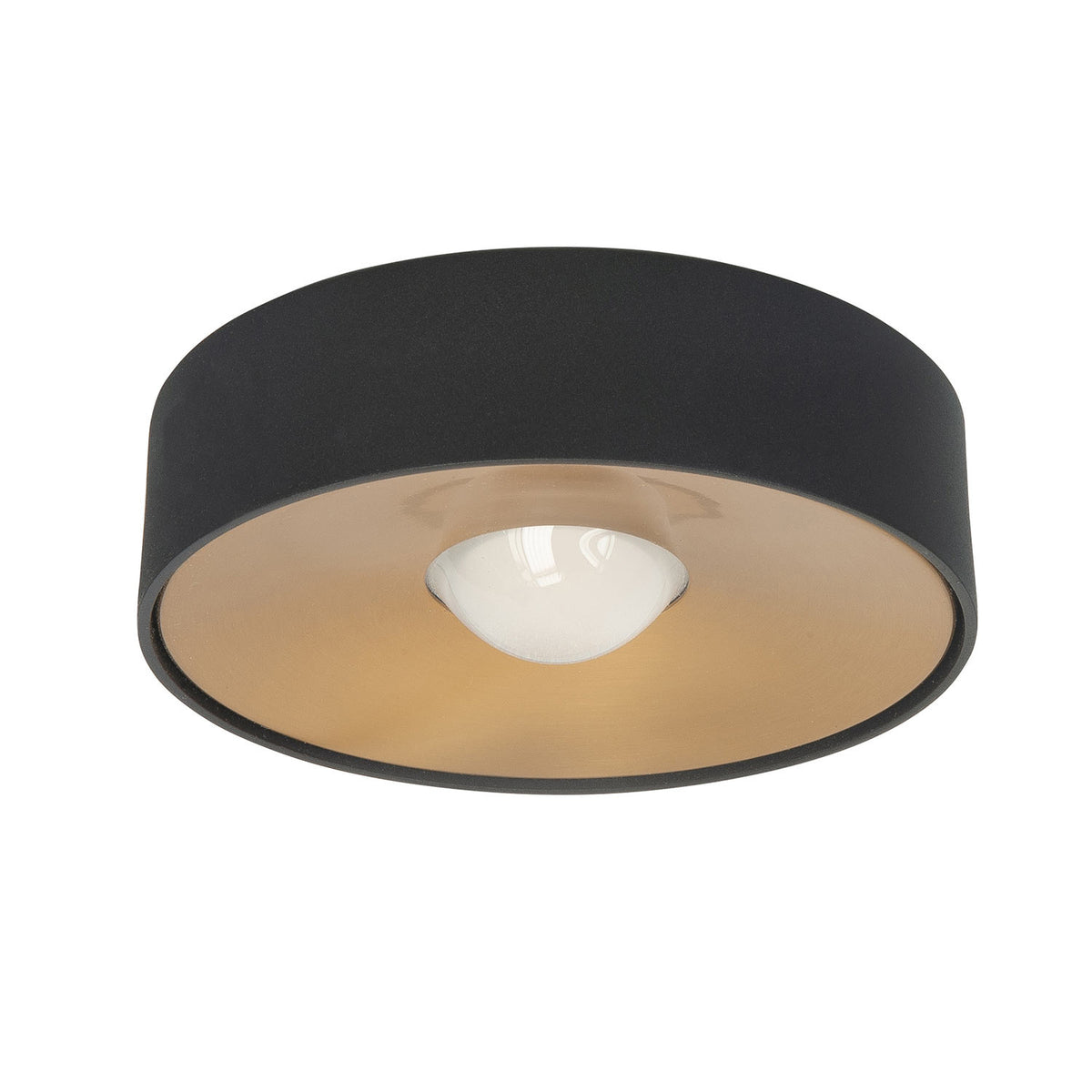 Highlight plafondlamp Bright - 1 lichts - 15 x 4.5  cm - zwart goud
