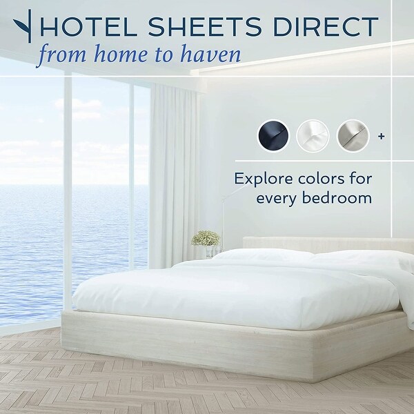 Hotel Sheets Direct Bamboo 4 Piece Sheet Set with Pillowcases, Queen, Yellow