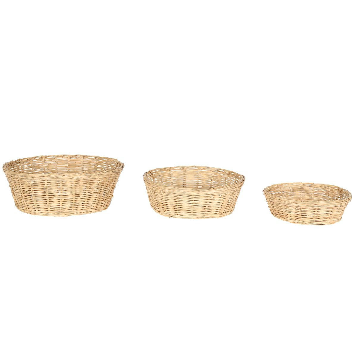 LUTHERN - Paniers naturels en rotin (set de 3)