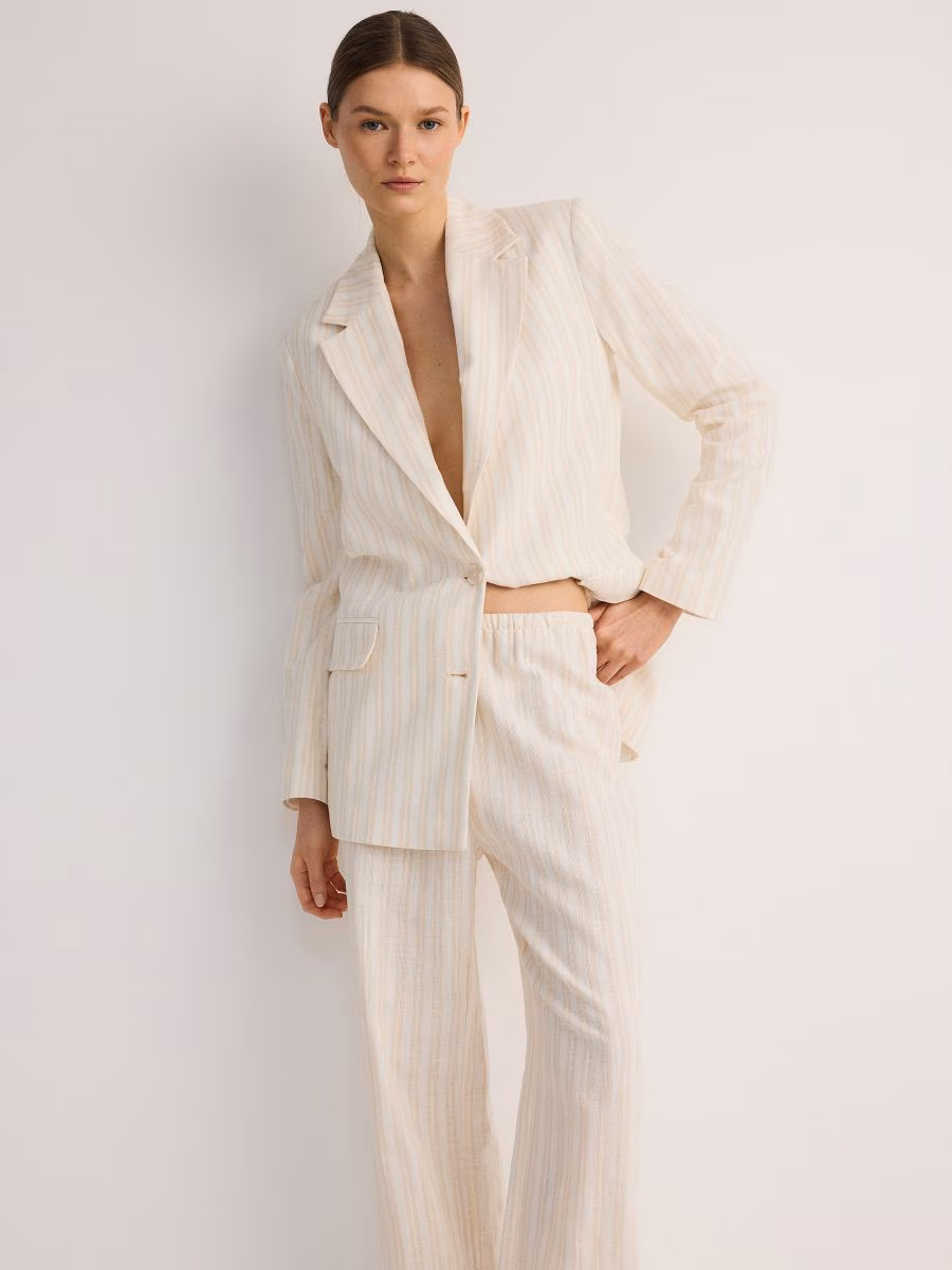 Wide Leg Cotton Trousers