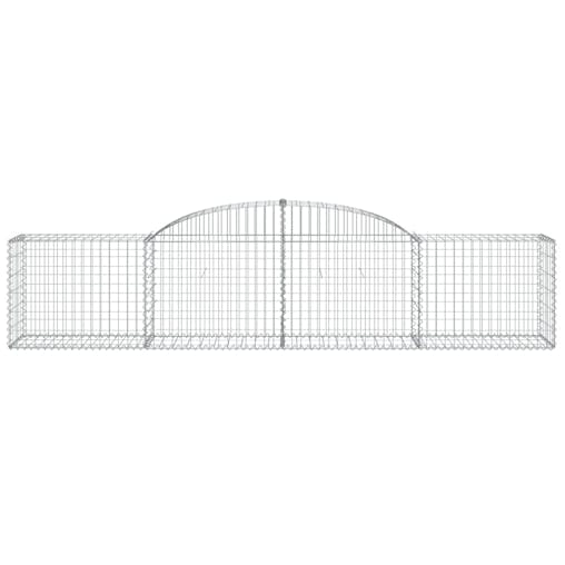 NNEVL Arched Gabion Baskets 2 pcs 300x50x60/80 cm Galvanised Iron
