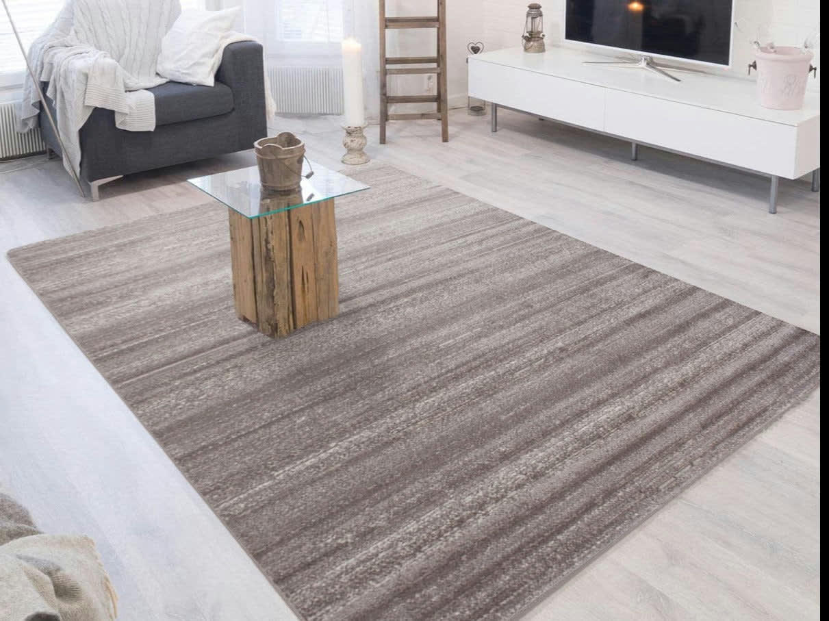 JULIA - Tapis uni à dégradé beige 80x300cm