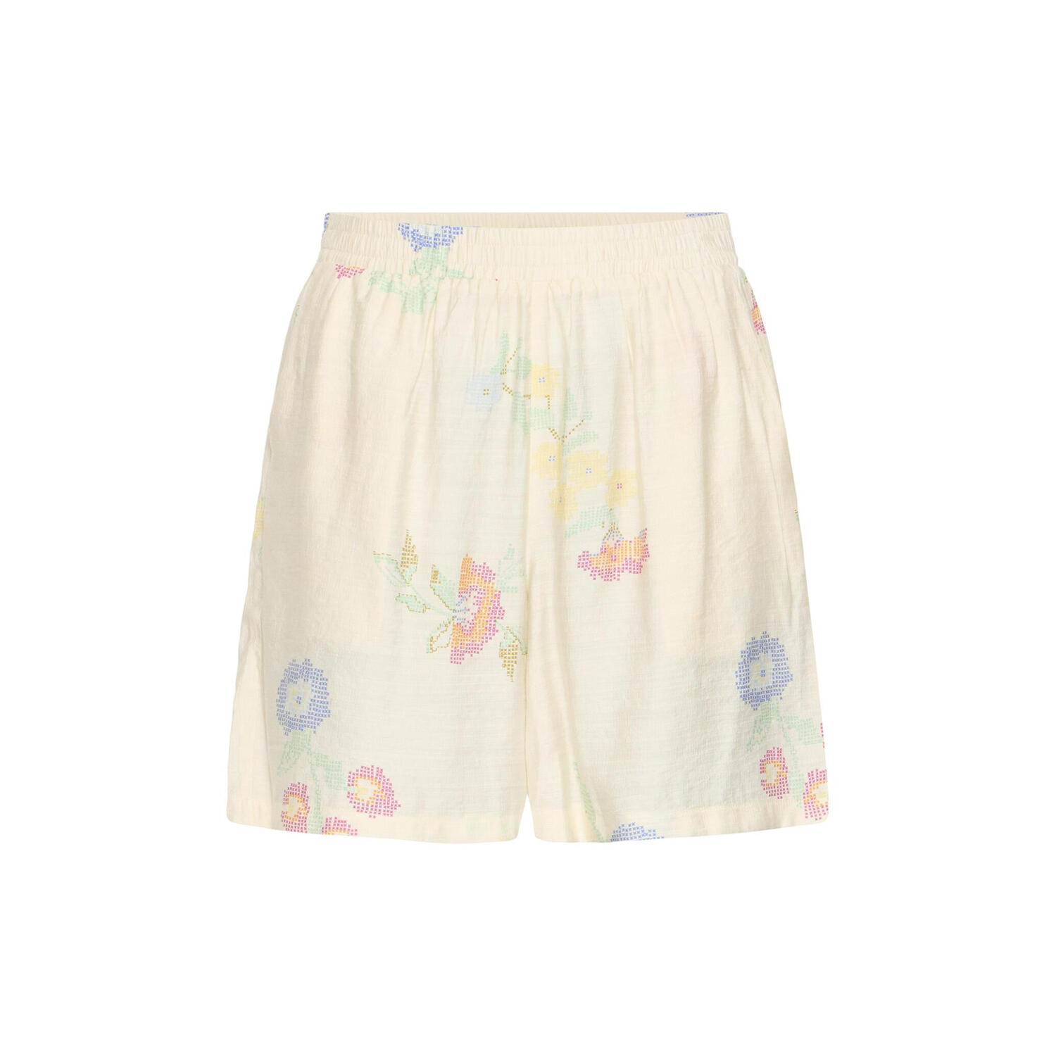 IHGINNI Shorts, cross stitch flowers