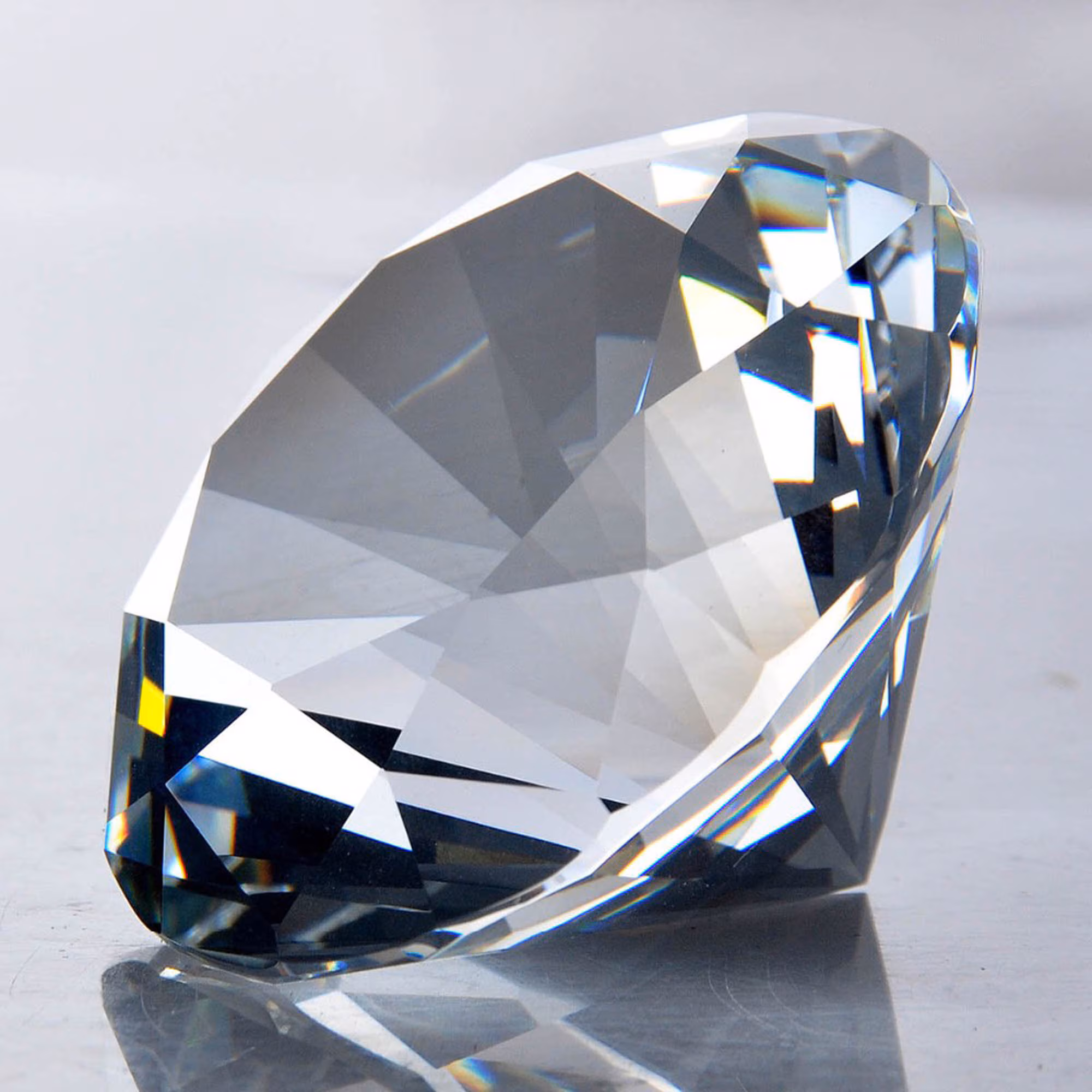 Personalized Crystal Diamond Paperweight, Diamond award Engraved Anniversary Gift