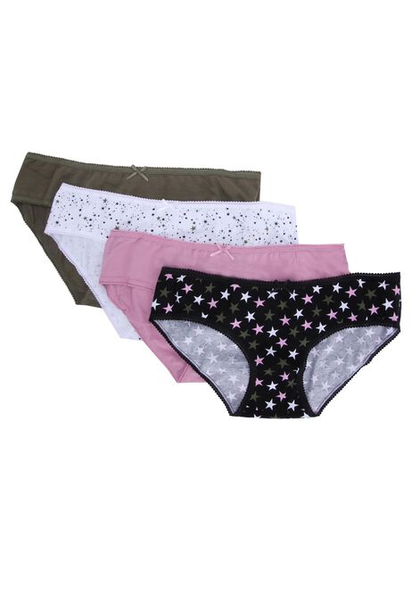 Womens 4pk Pale Pink Mini Briefs