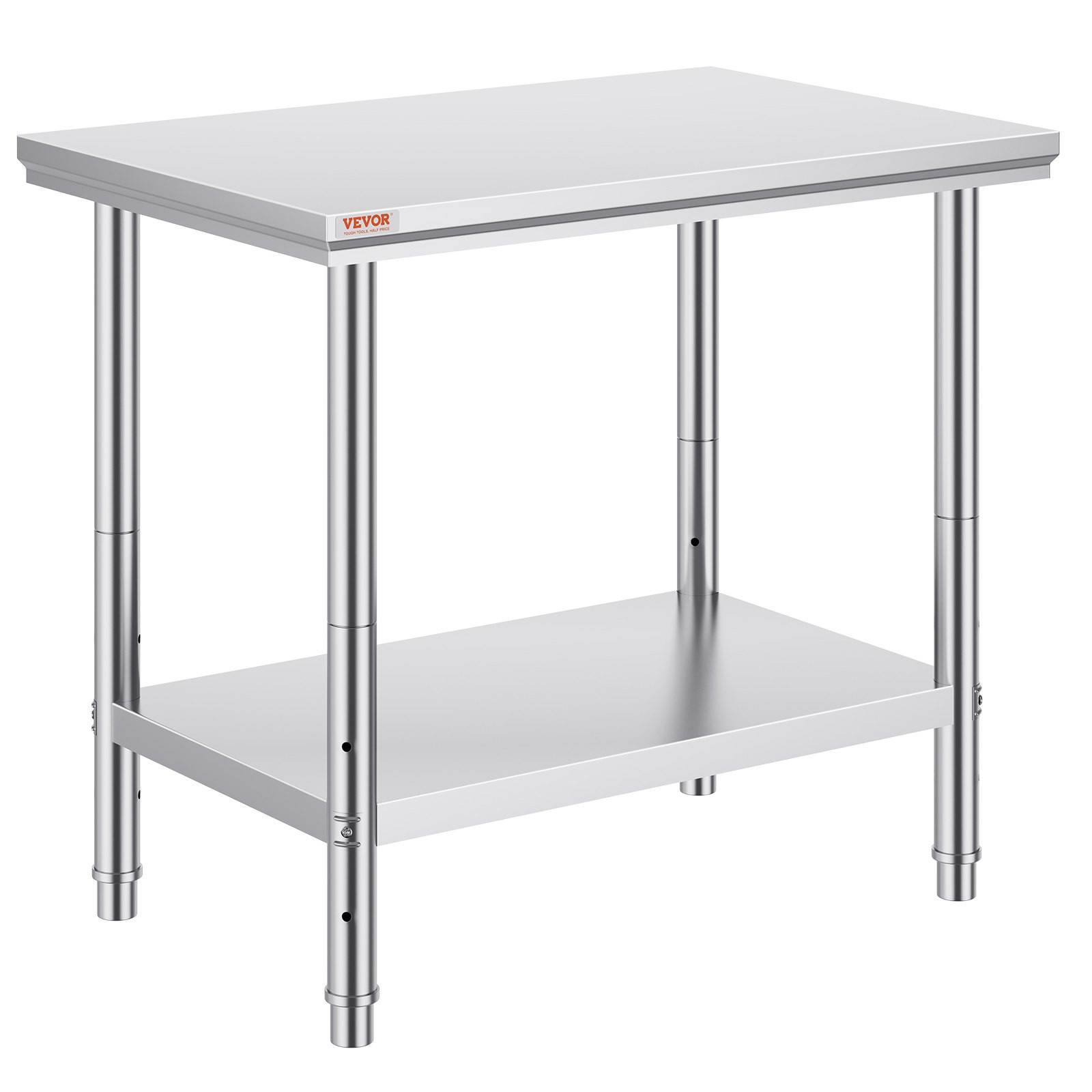 Stół roboczy ze stali nierdzewnej – Nośność 317 kg 90x60x80 cm
