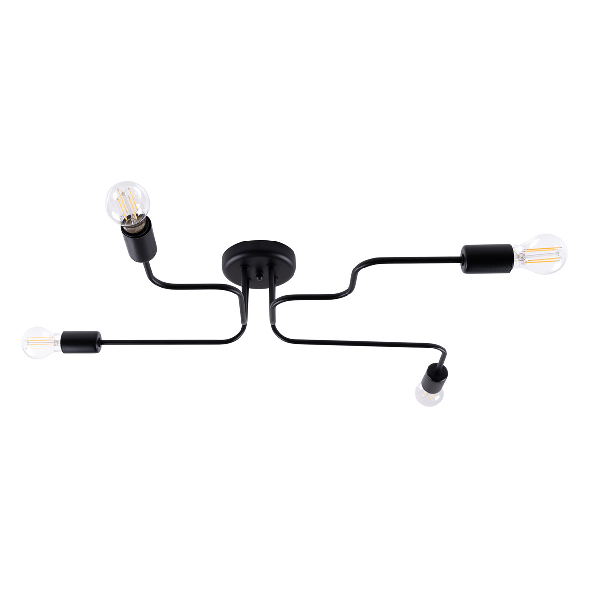 Lampa sufitowa PLANUM czarna 4xE27x15W wym:15,5x78x58cm IP20 Pure Lume