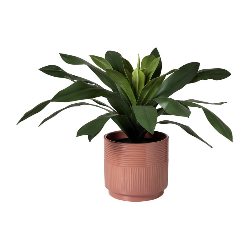 Bloempot lijnen - roze - &Oslash;19x17 cm