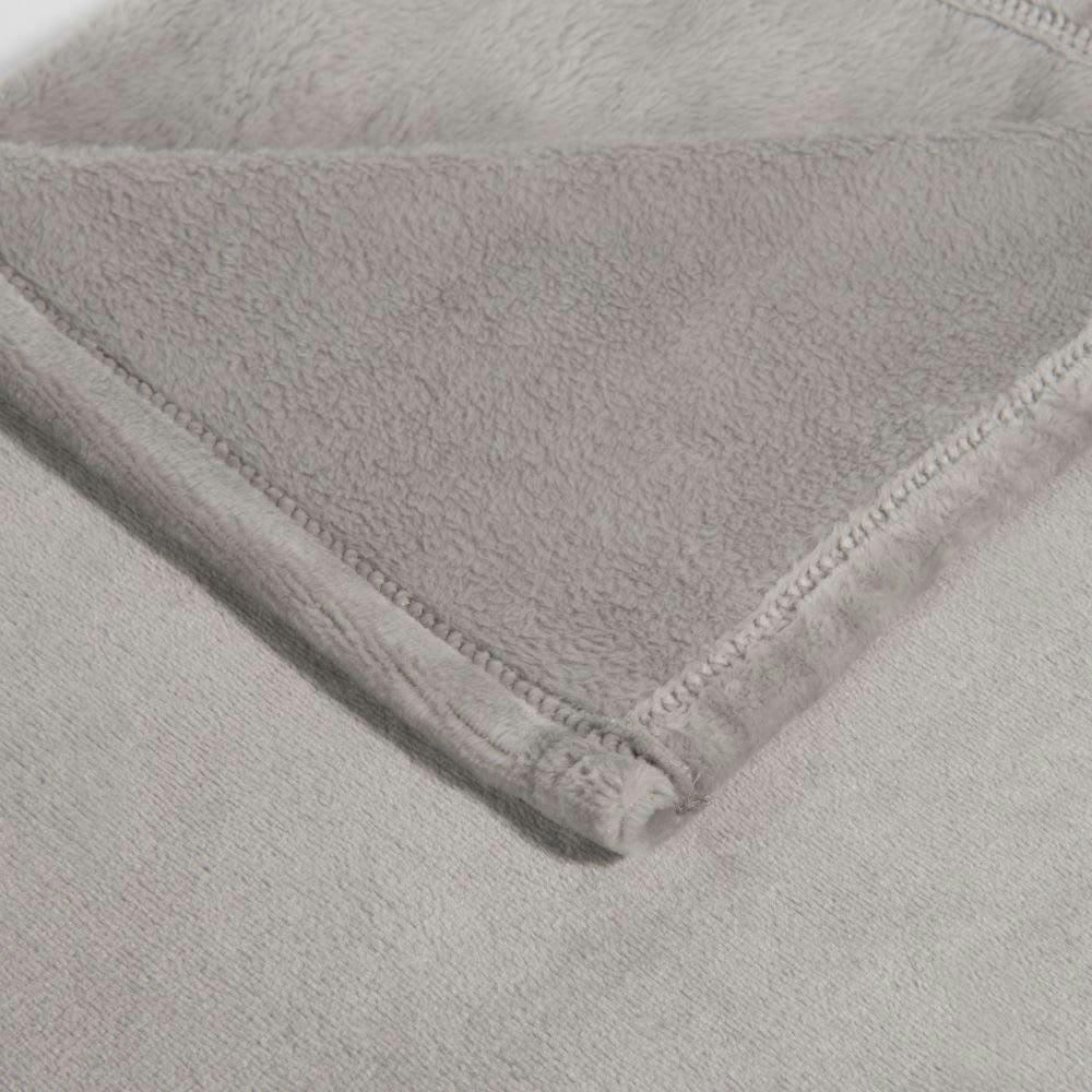 - Plaid en polyester recyclé gris 150x230