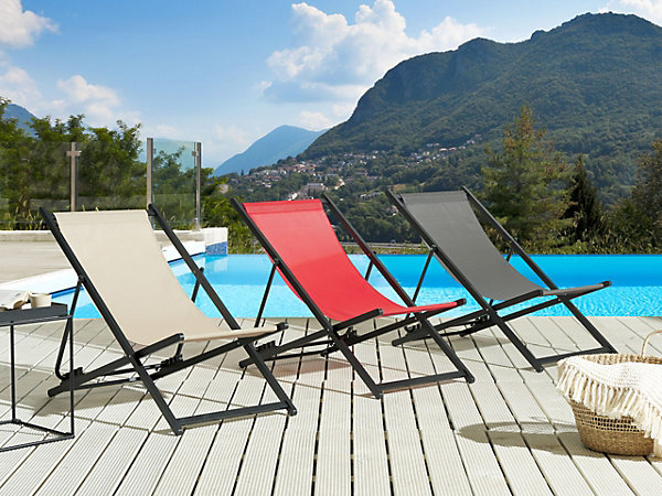 Chilienne pliante LOCRI II Métal Beige