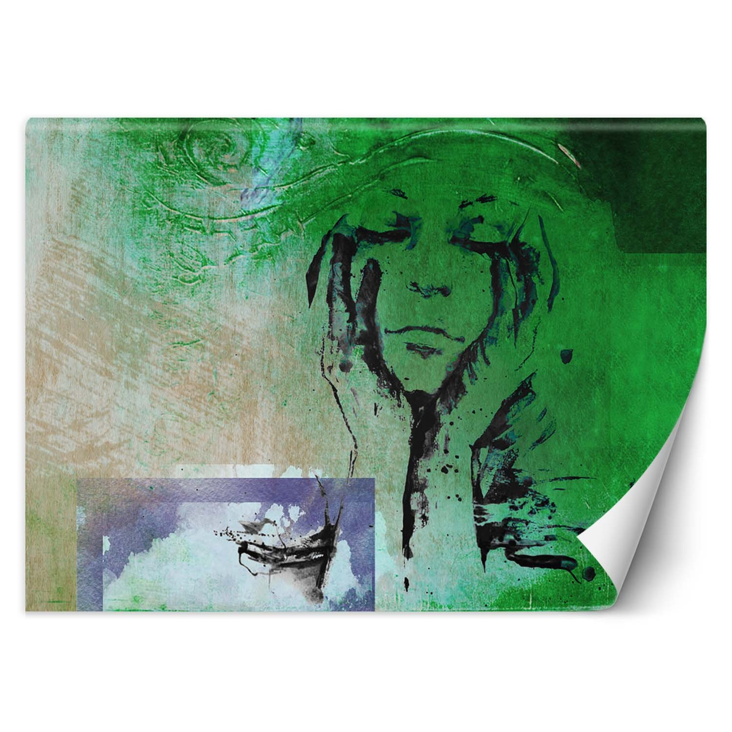 Feeby Fototapeta, Otulona dłońmi kobieta abstrakcja 150x105