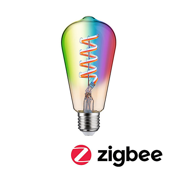 Filament 230 V Smart Home Zigbee 3.0 Ampoules LED ST64 E27470lm 6,3W RGBW  gradable Doré