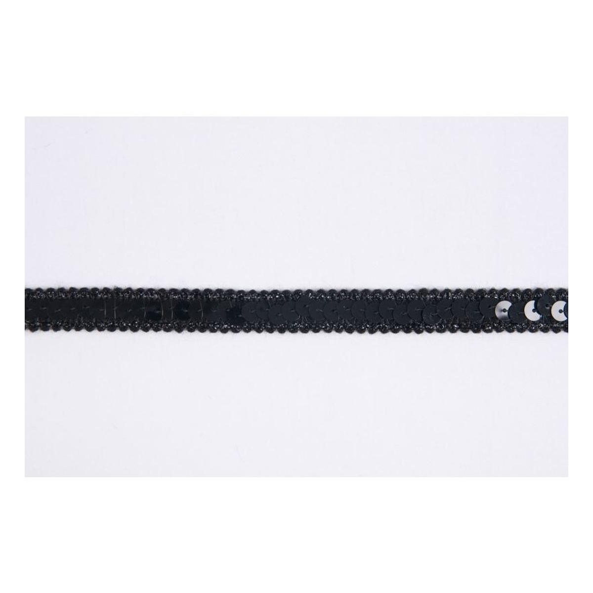 Black Metallic-Edged Sequin Trim by the Metre