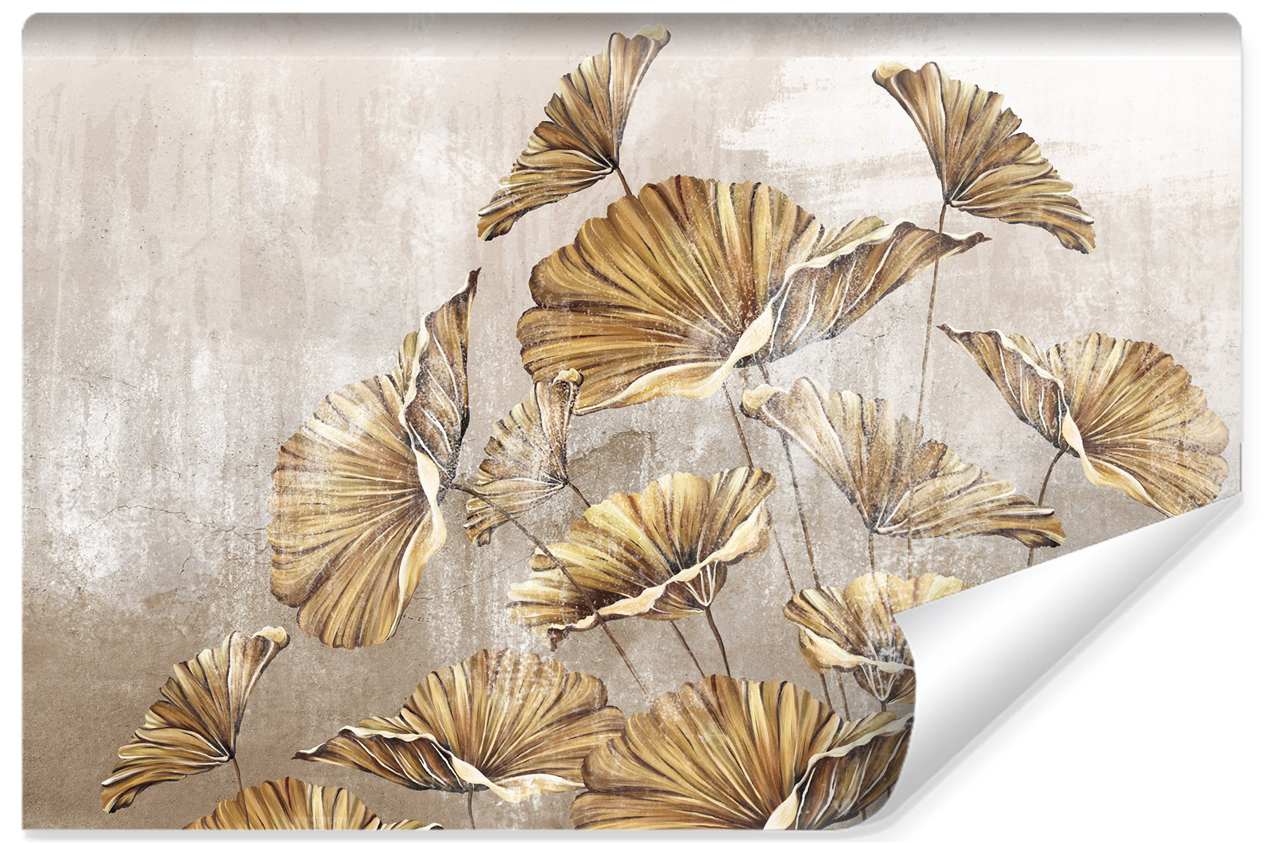 Fototapeta Ścienna KWIATY Liście Vintage 90x60cm