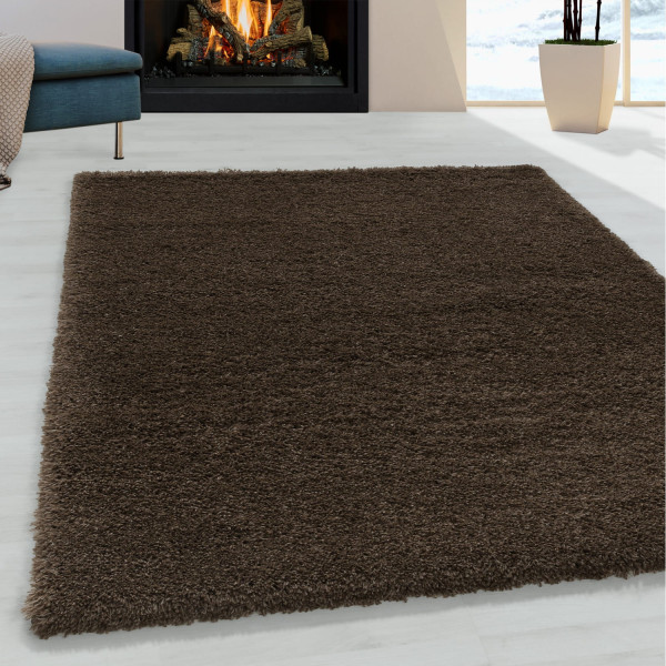 Dywan shaggy Fluffy Super Soft brązowy 280 cm x 370 cm