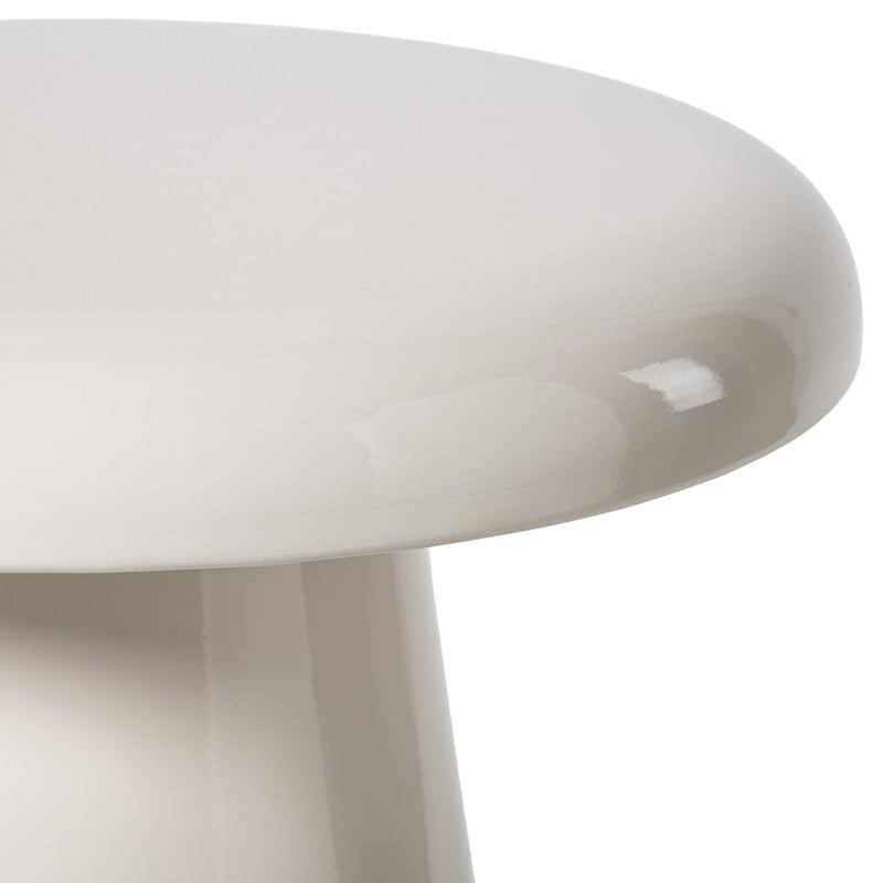 Bijzettafel metaal klein - beige - &Oslash;30x33 cm