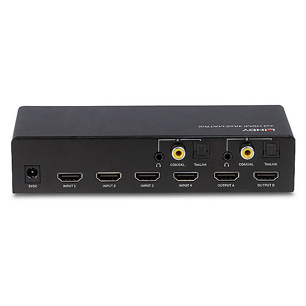 Matrice HDMI 4 entrées 2 sorties 4K60 LINDY