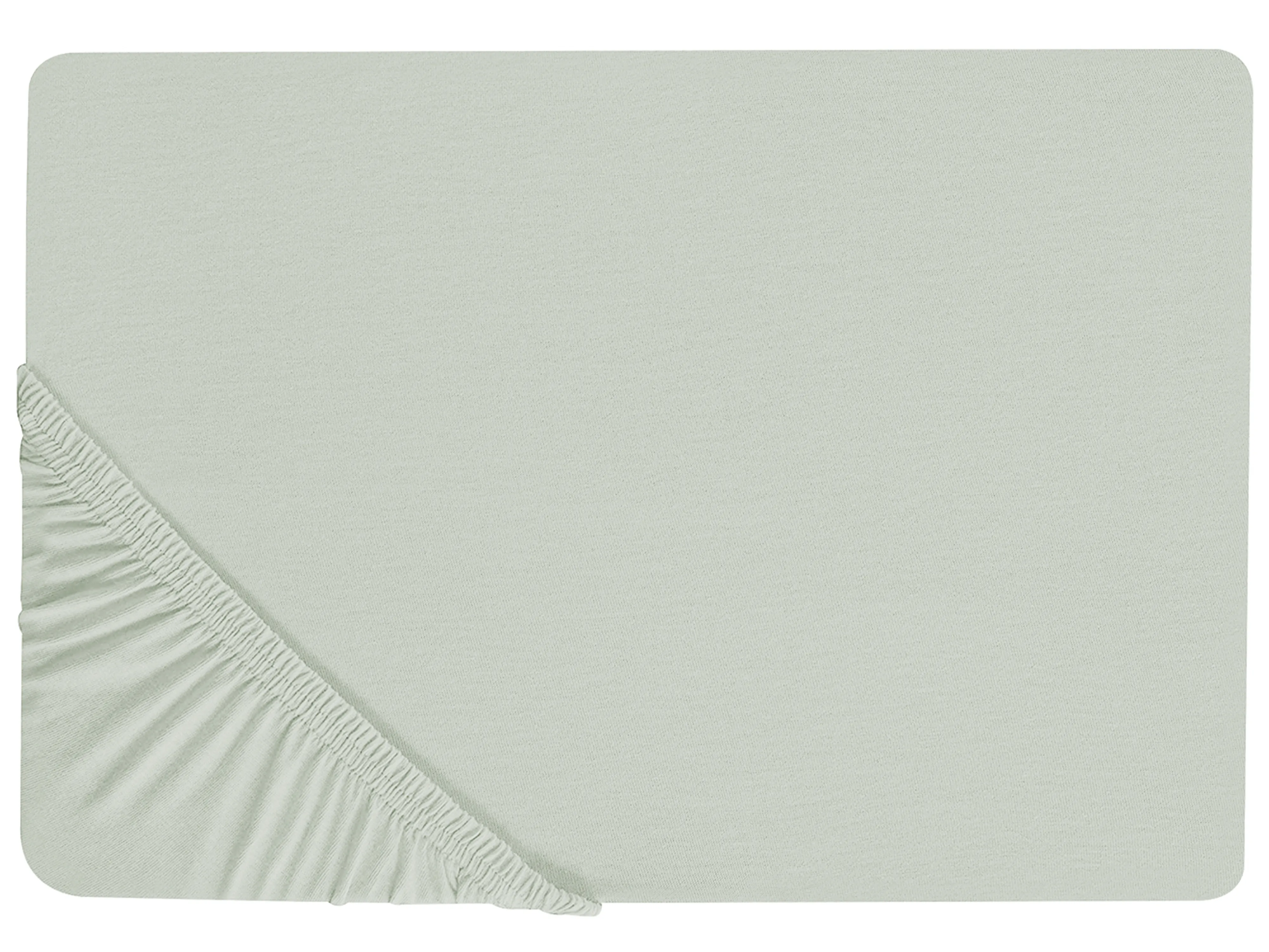 Fitted Sheet JANBU Cotton 140 x 200 cm Light Green