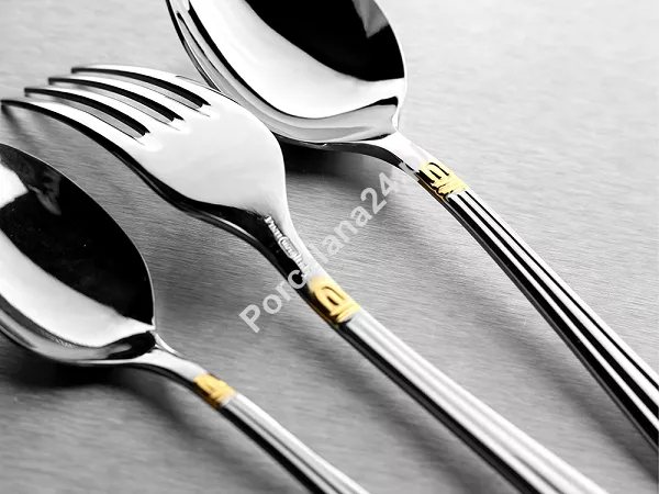 Komplet sztućców 65 cz. na 12 osób Pintinox 1929 - Bernini złocone (3.0 mm) 2069