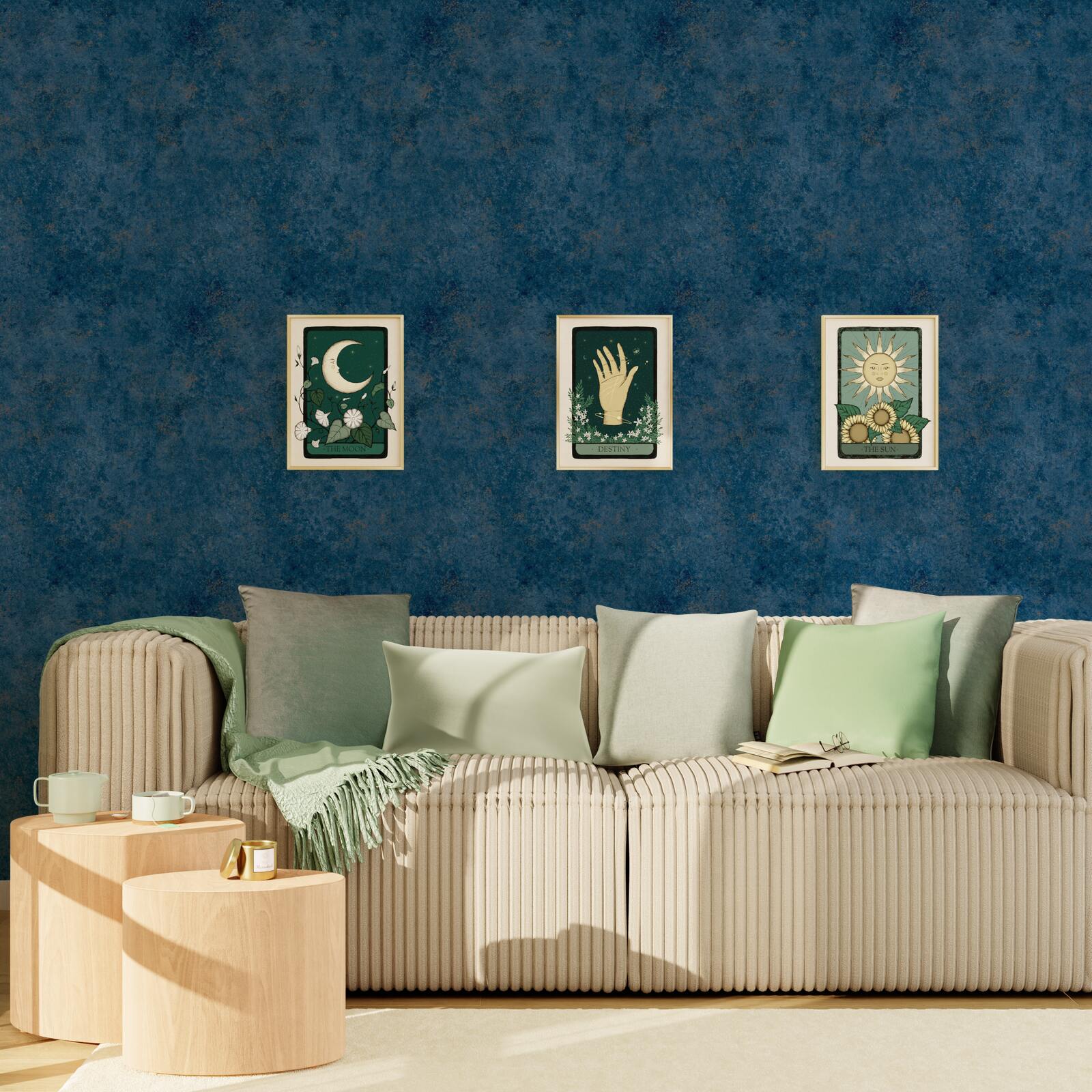 4MURS Papier peint intissé SKYLA coloris bleu profond