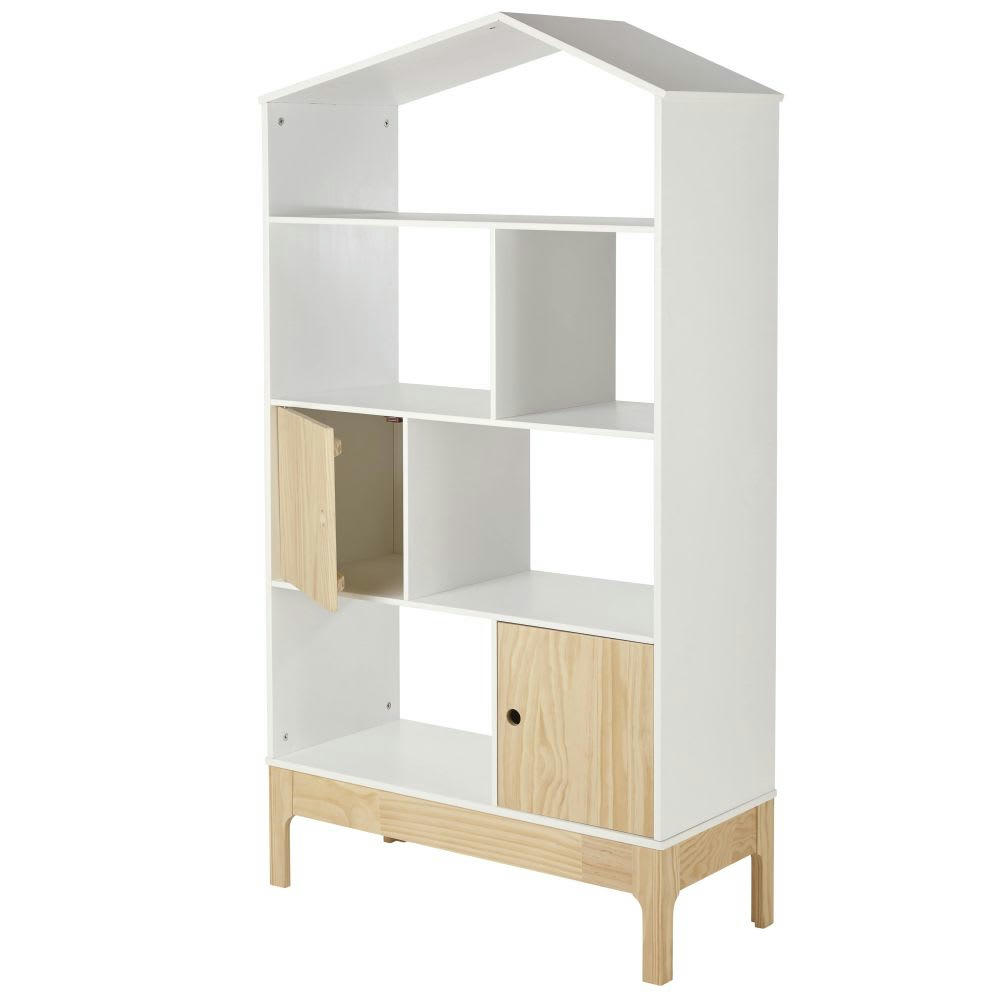 Safari - Etagère maison bicolore 2 portes