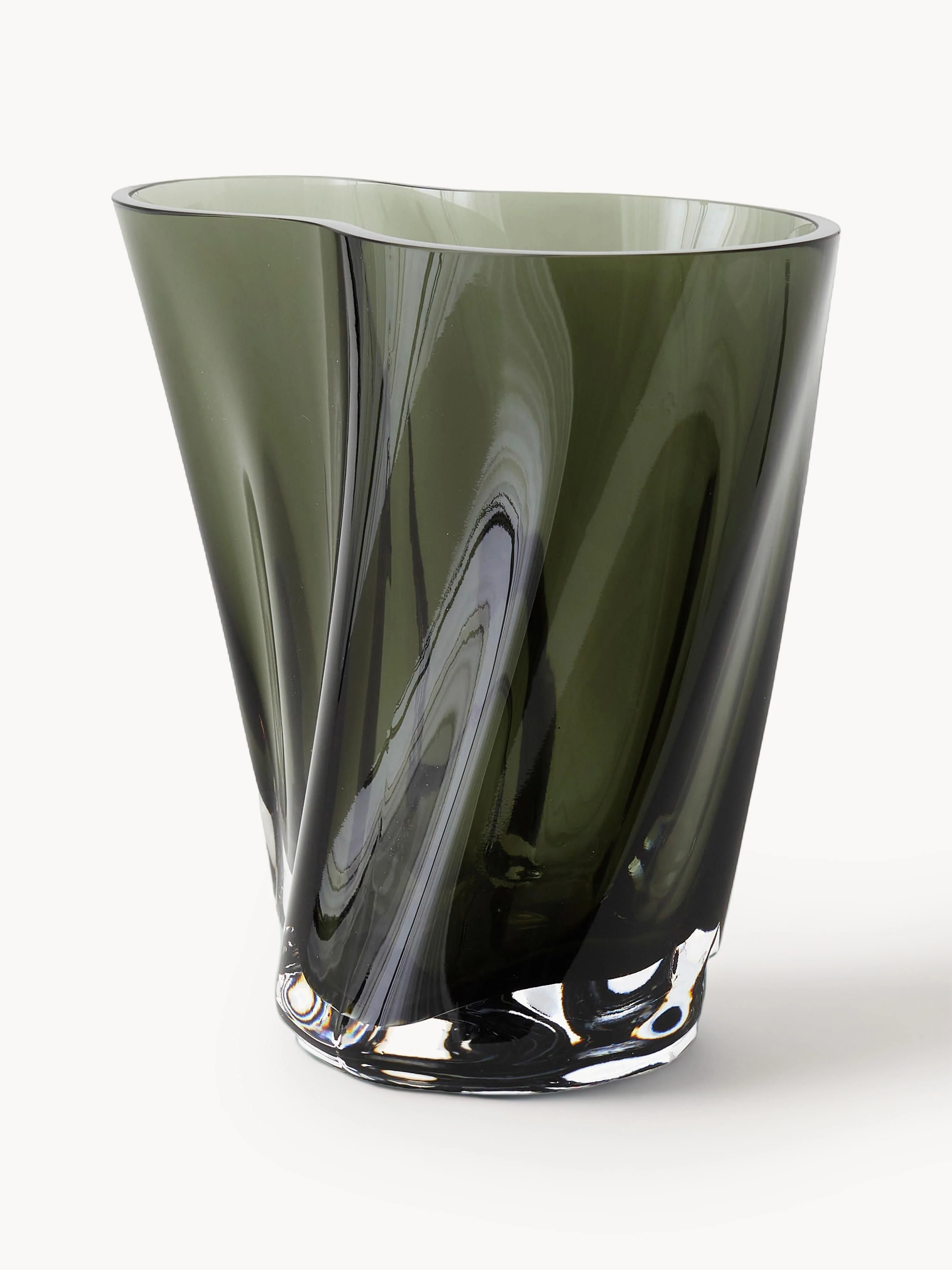 Mundgeblasene Glas-Vase Aer, H 19 cm