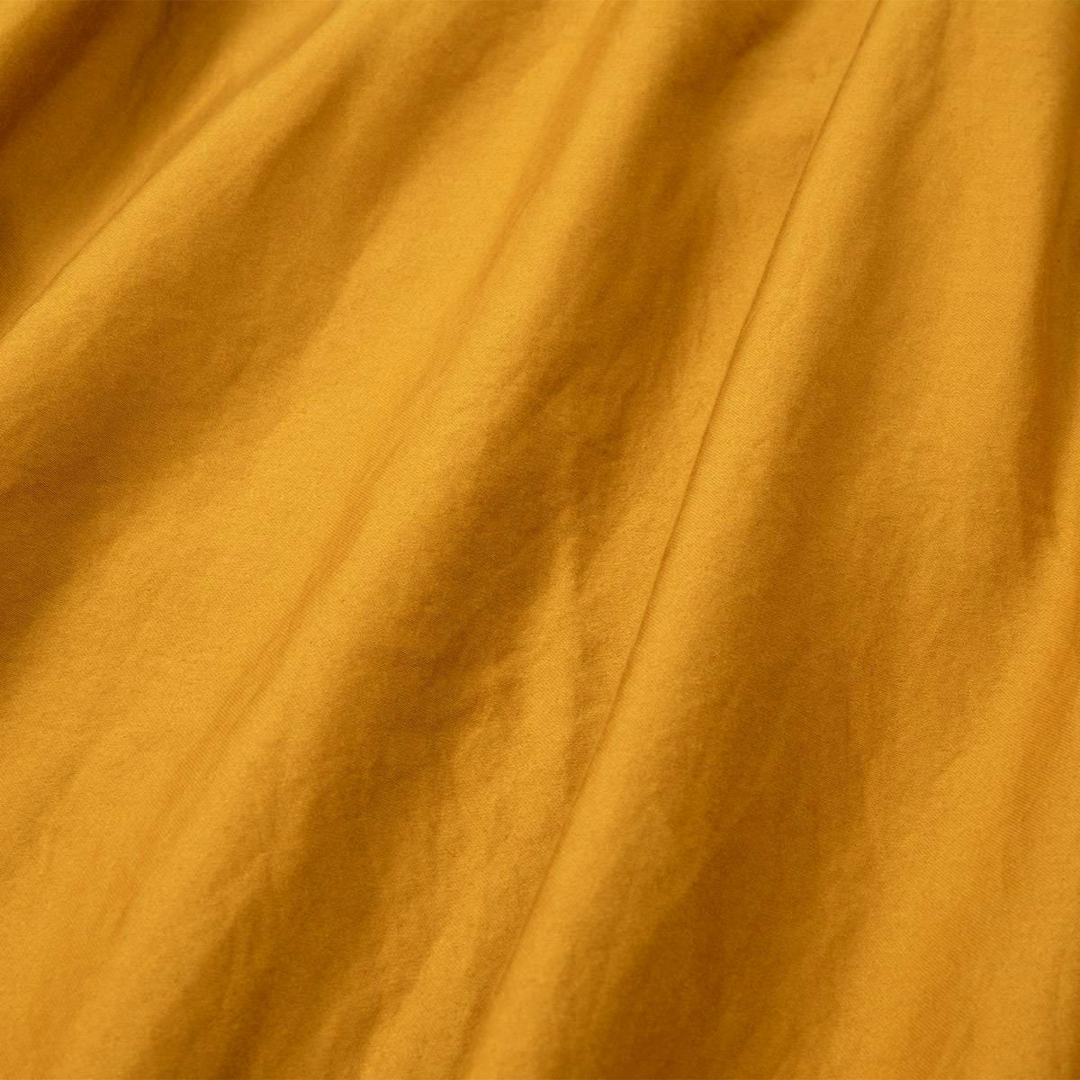 PALERME - Drap plat en satin de coton lavé jaune 180 x 290 cm