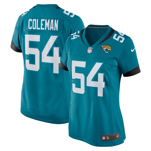DJ Coleman Jacksonville Jaguars Nike Women's  Game Jersey -  Teal