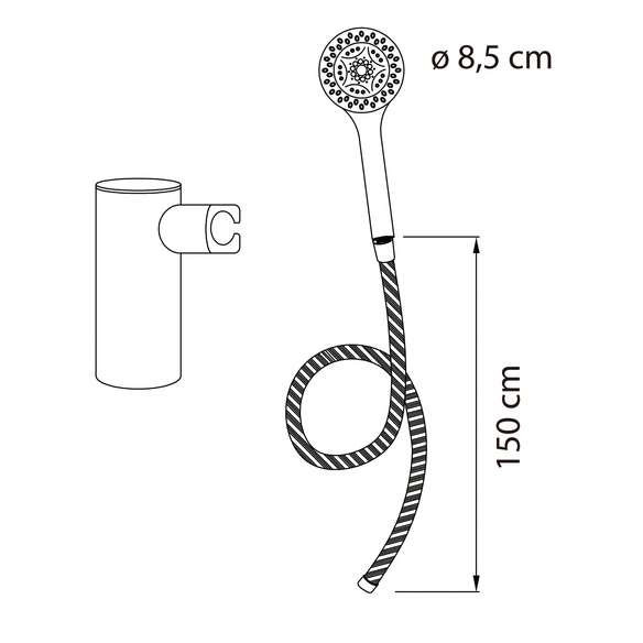 Brausegarnitur, »NEPTUN«, 150 cm, chromfarben