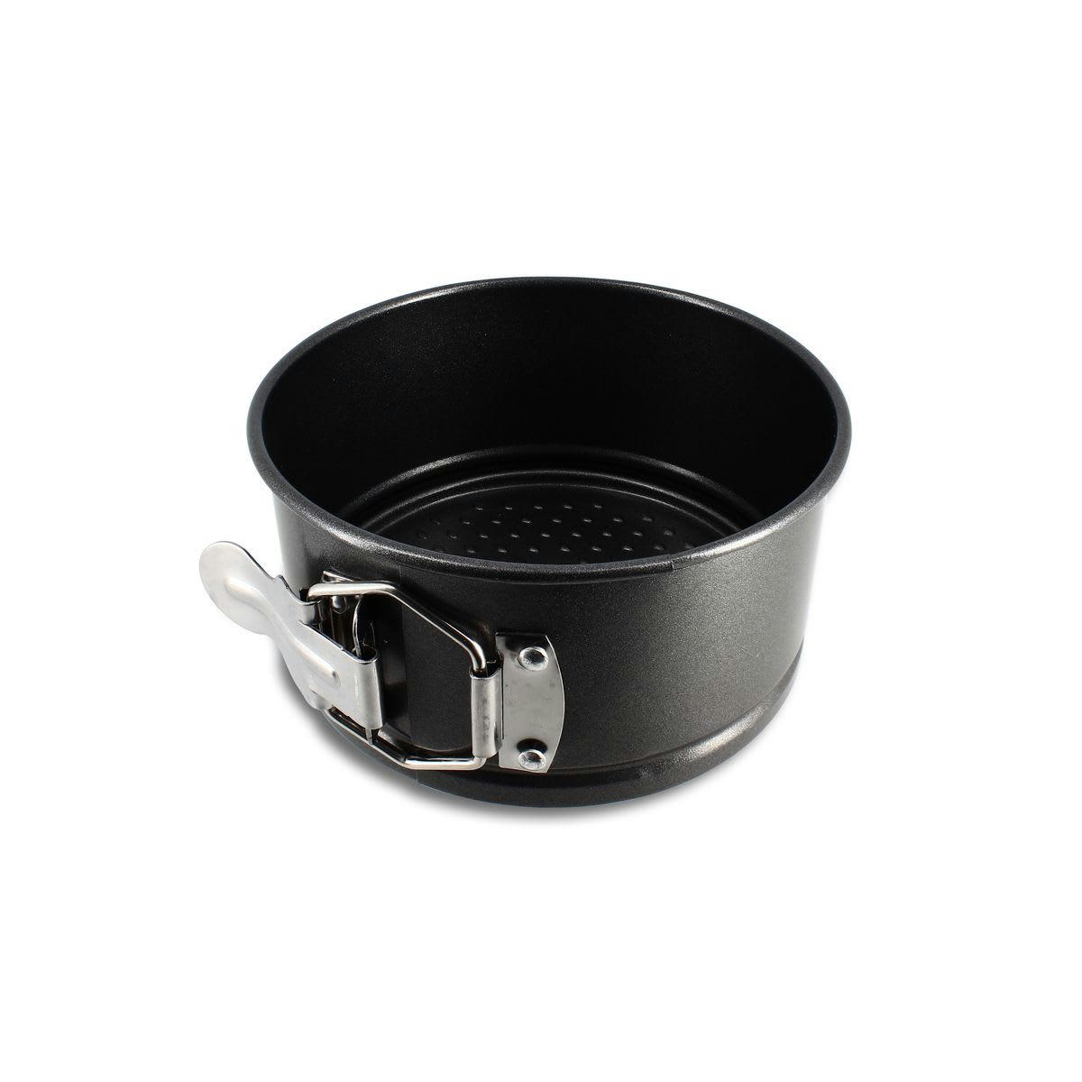 AMANDINE - Moule à charnière à fond amovible en acier carbone Ø14cm