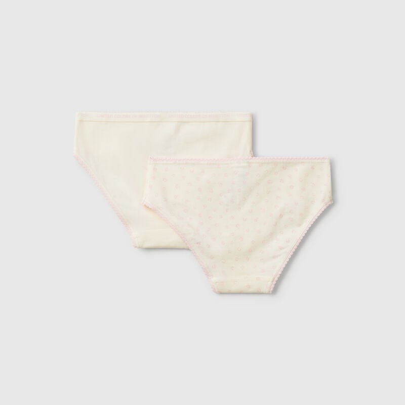 Set of two pairs of underwear in stretch cotton