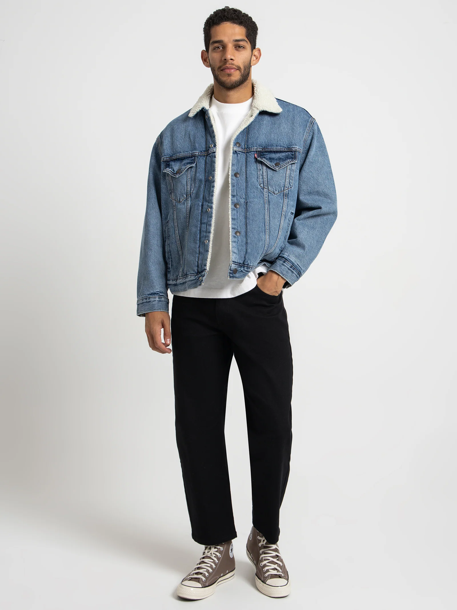 Vintage Fit Sherpa Trucker Jacket