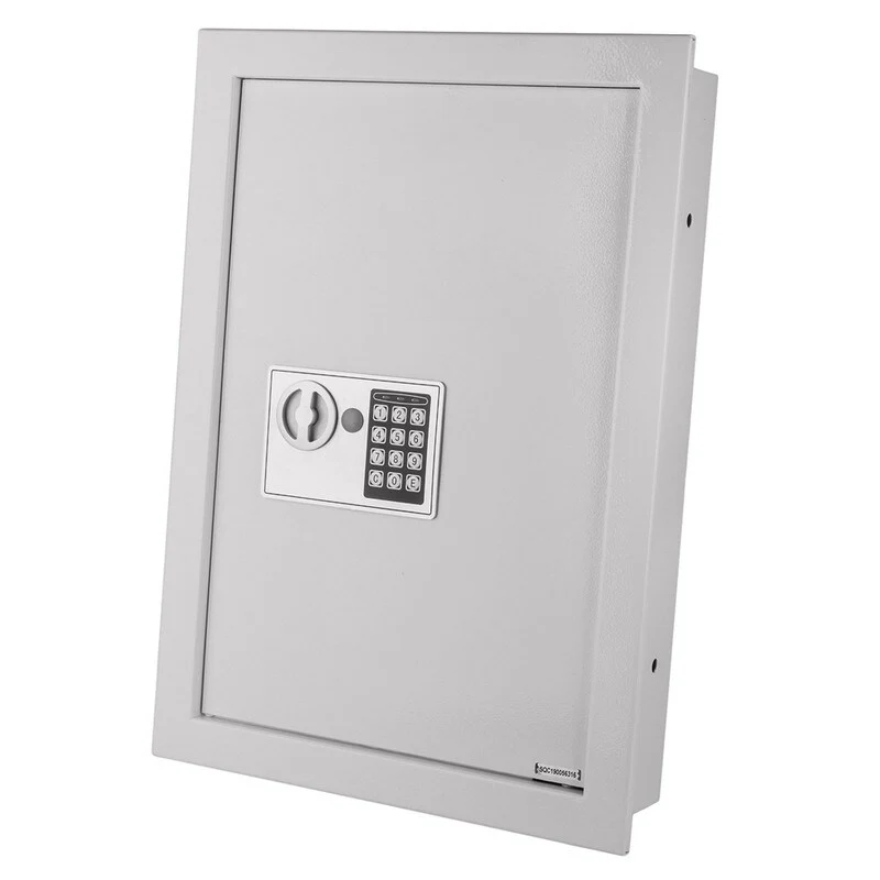 Home Office Security Recessed Keyboard Steel Safe Box White