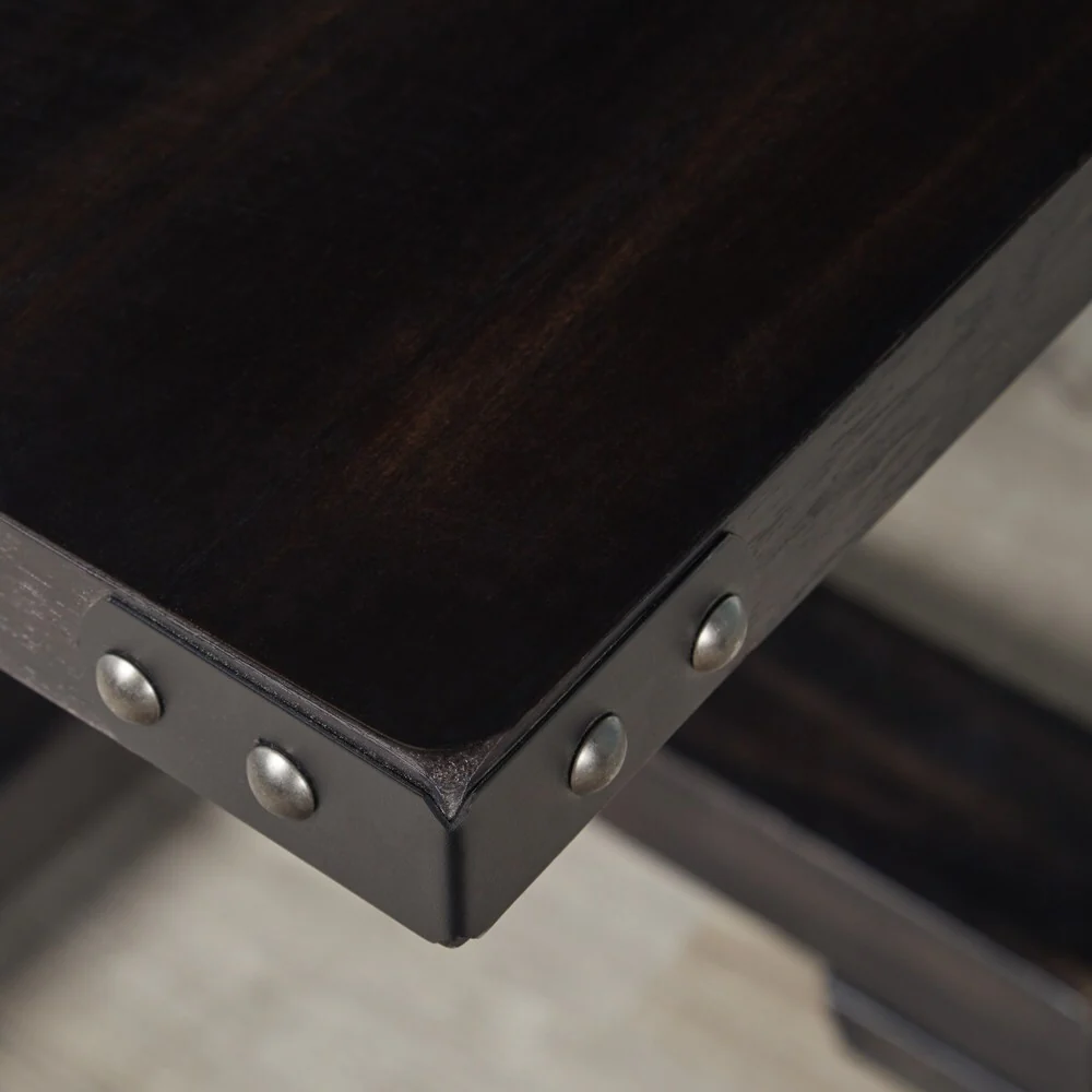 Simple Living Heston Pedestal Dining Table - Black