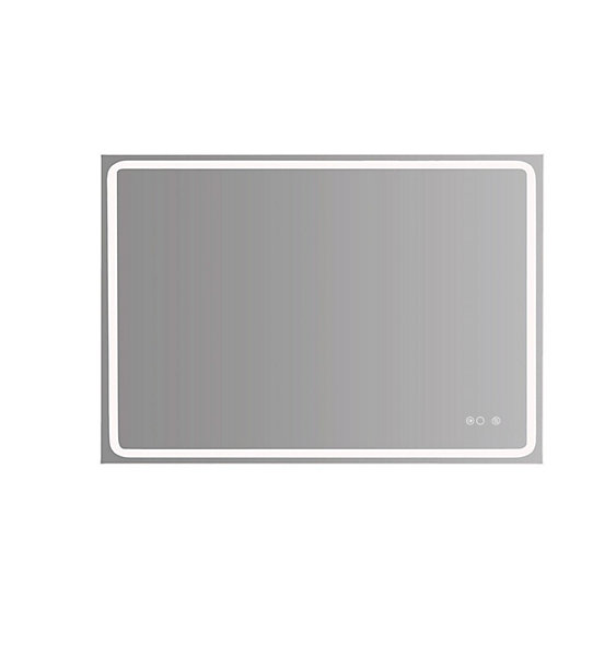 Miroir rectangulaire avec lumière LED - Capteur marche/arrêt et anti-buée - Lumière blanche (5700K) - 110 x 80cm - Modèle MIA AV