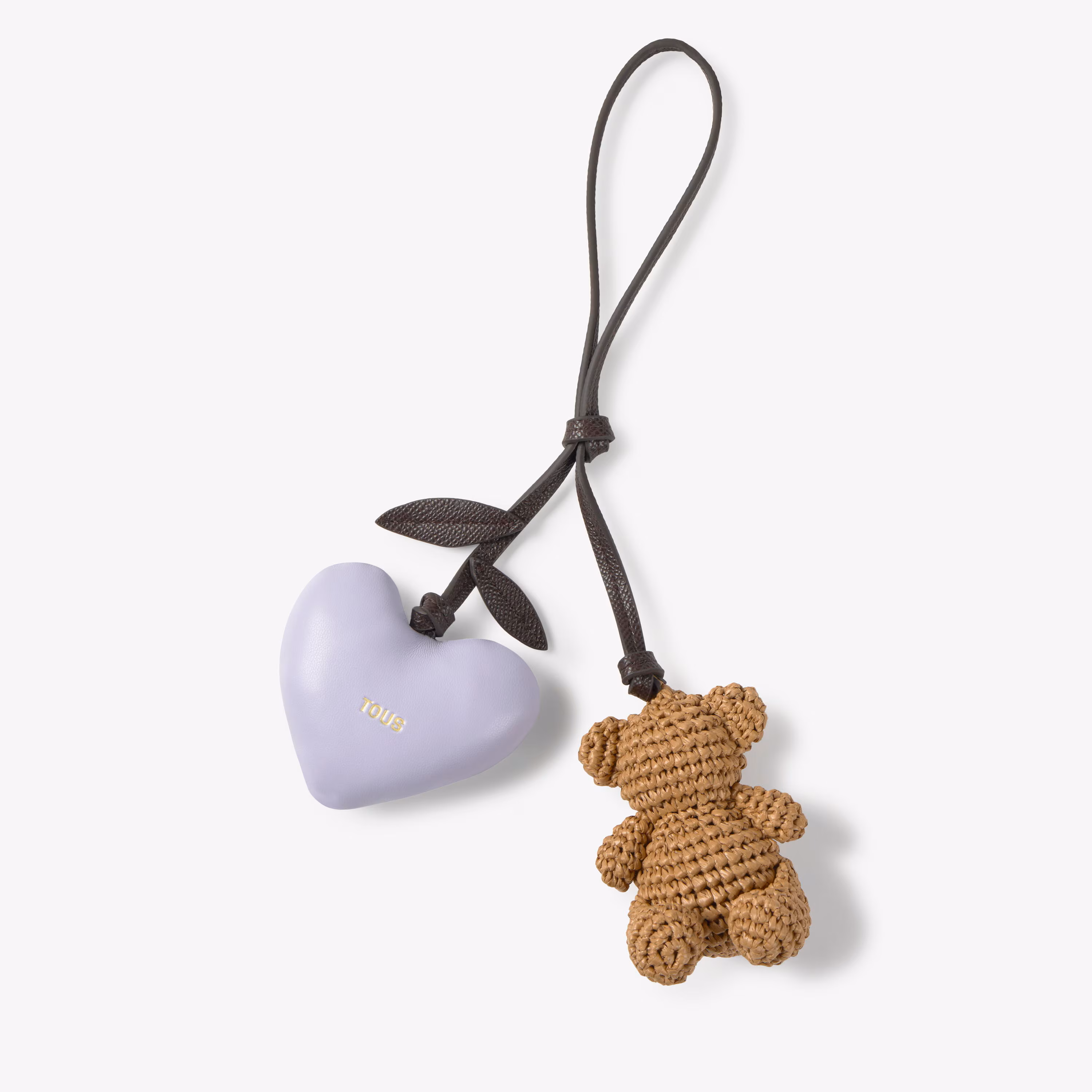 Llavero charm oso y corazón malva TOUS Icons