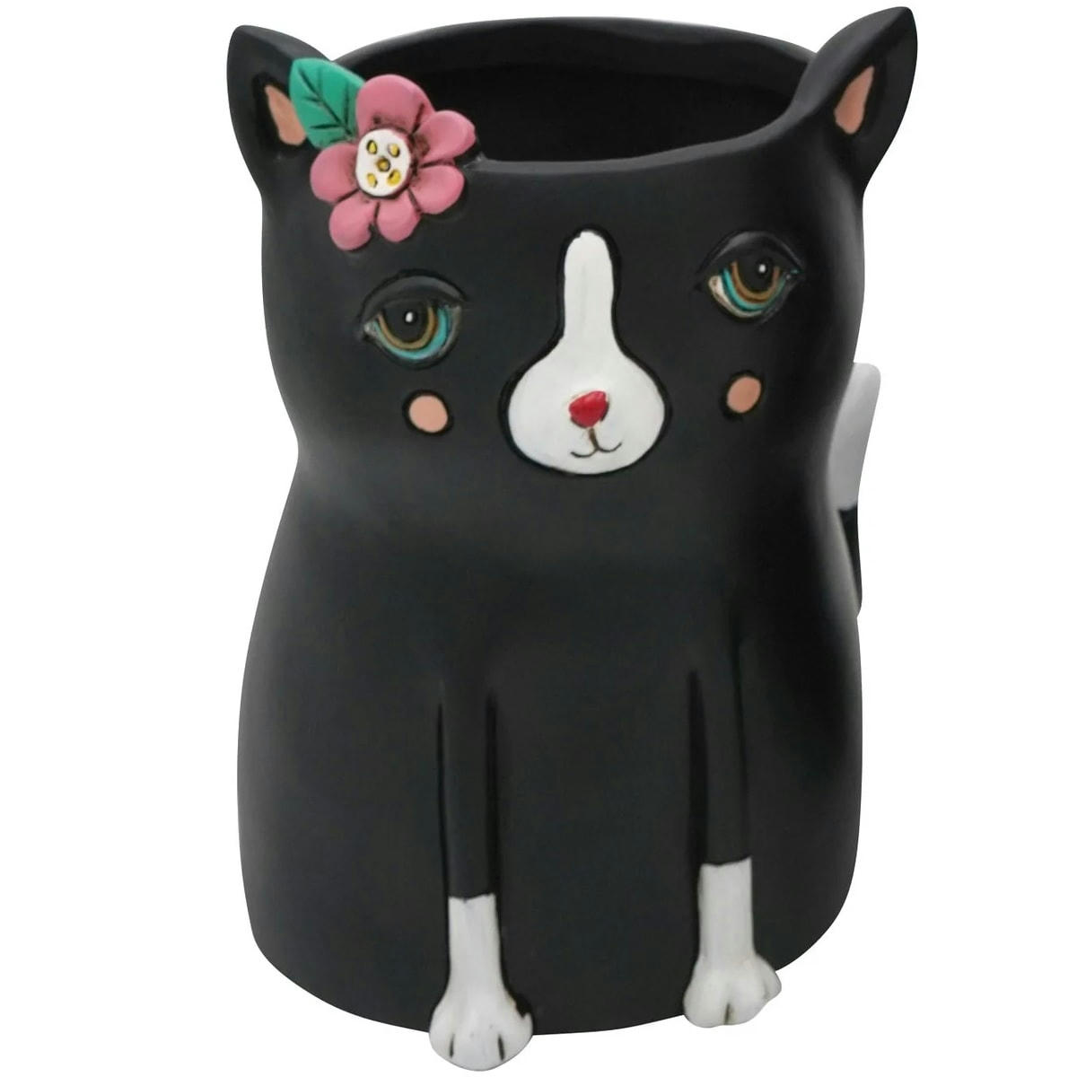 - Petit cache pot en forme de chat noir