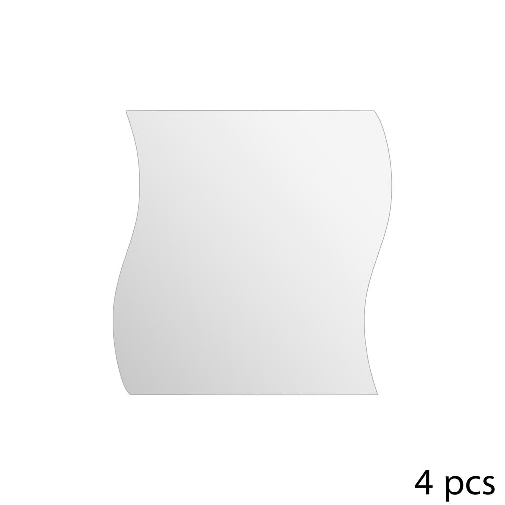 Conjunto de 4 espelhos adesivos ondulados