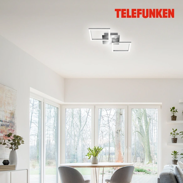Leuchte, LED Deckenleuchte, 12 W, chrom-alu