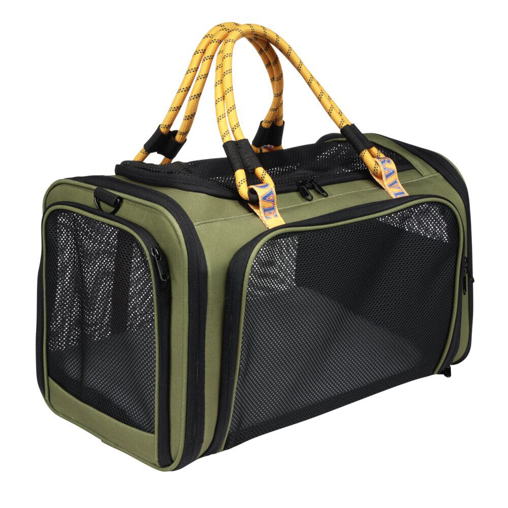 Panière de transport pour animaux plastique souple vert 45x30xH30cm