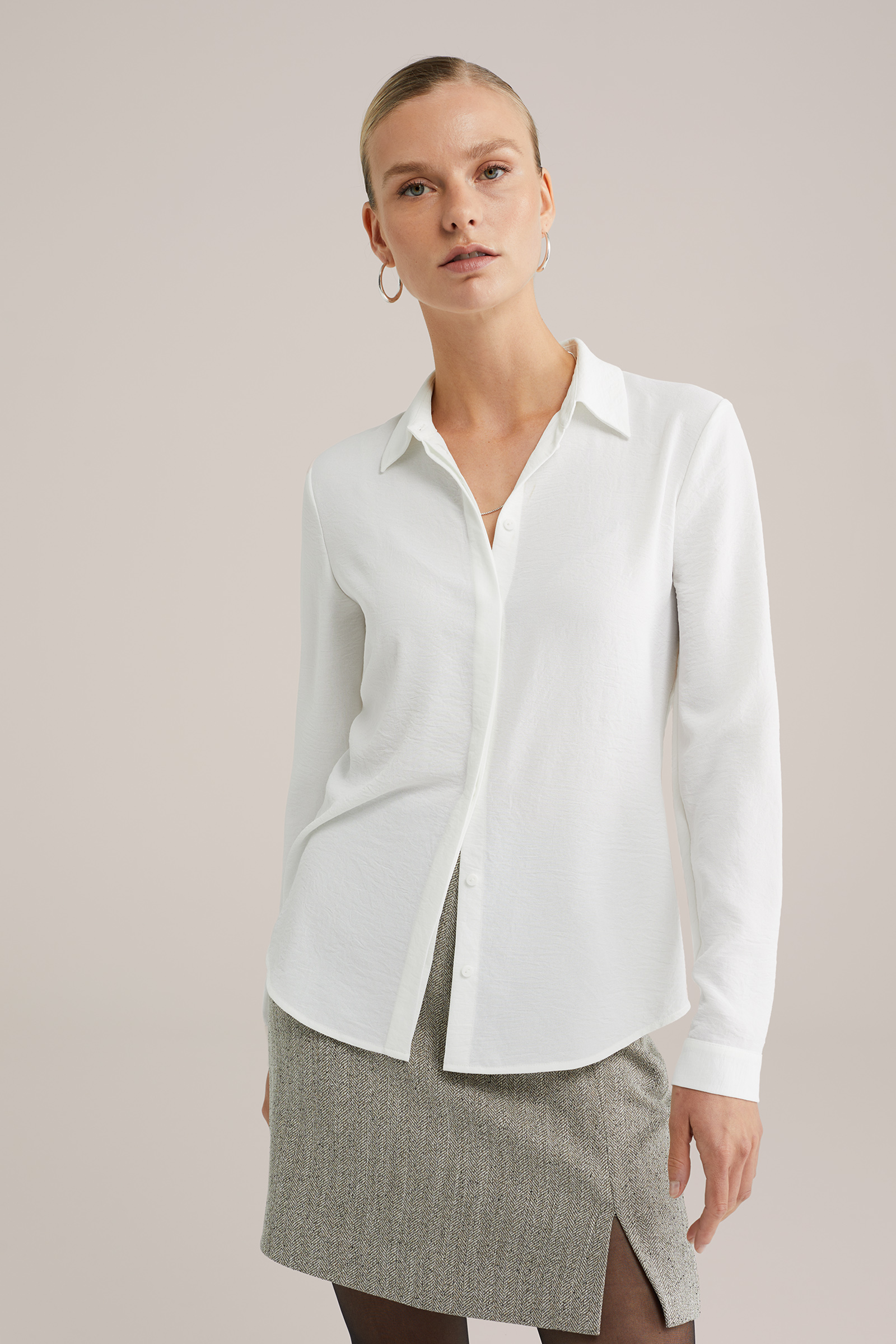 Dames blouse met fijne structuur
