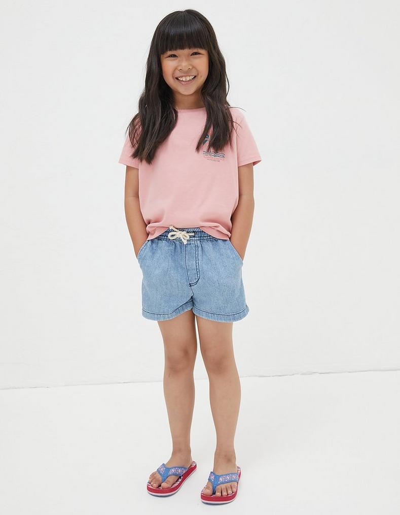 Pull On Denim Shorts